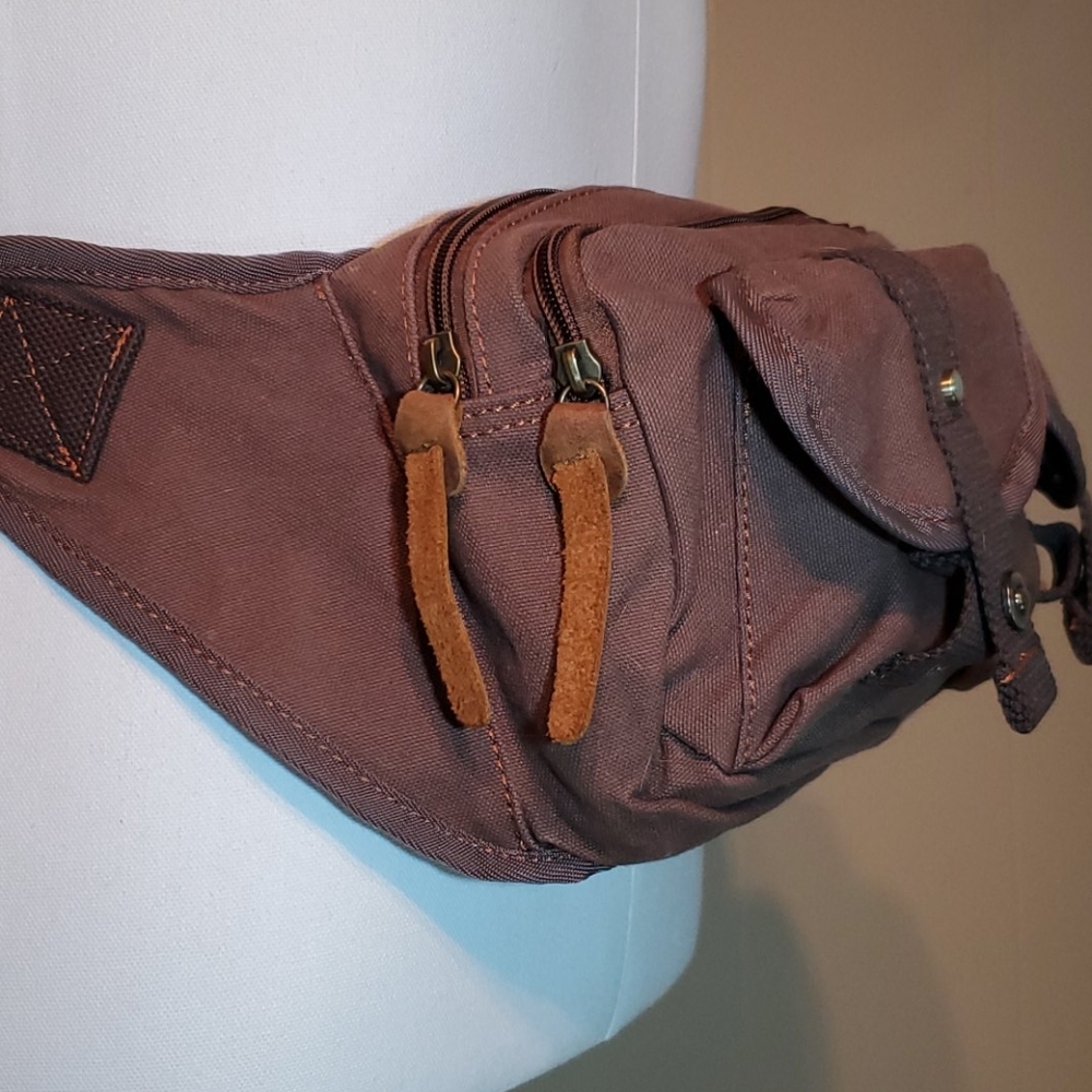 Guang Tong Brown Canvas Hiking Fanny-Pack - Picture 2 of 8